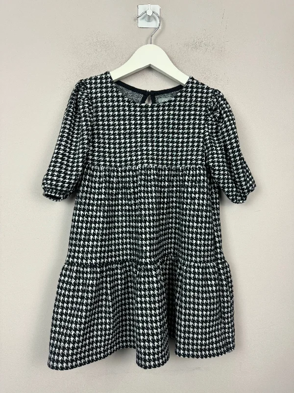 Next Black Houndstooth Dress 6y