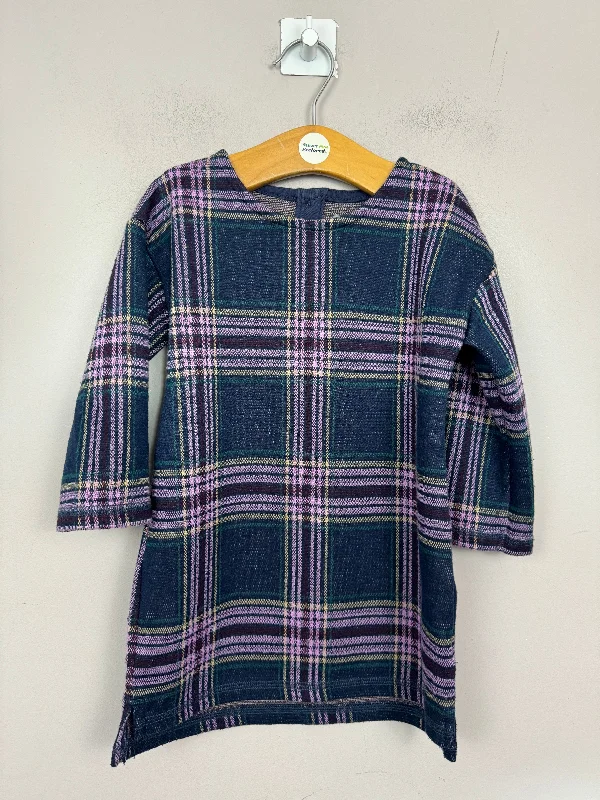 Next purple check dress 18-24m