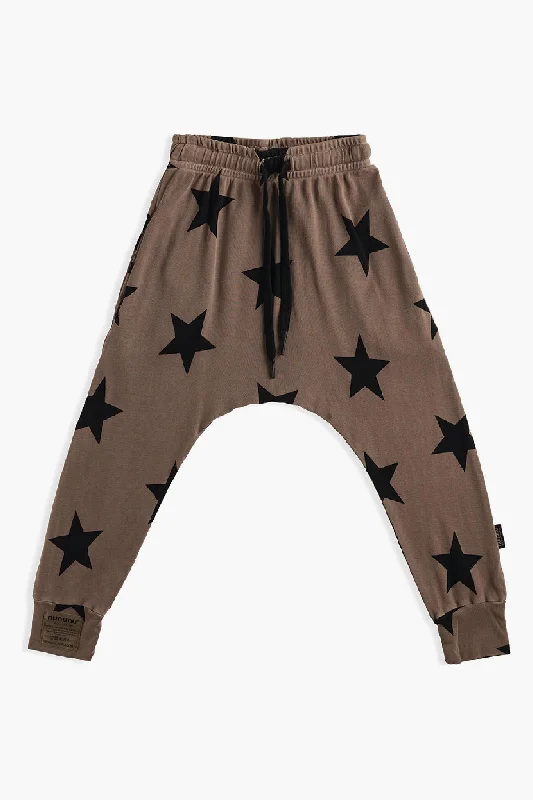 Nununu Star Baggy Kids Pants - Earth Brown