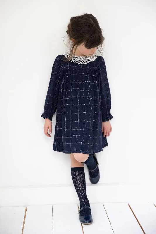 Capsule Noel Dress w/ Collar - Marine