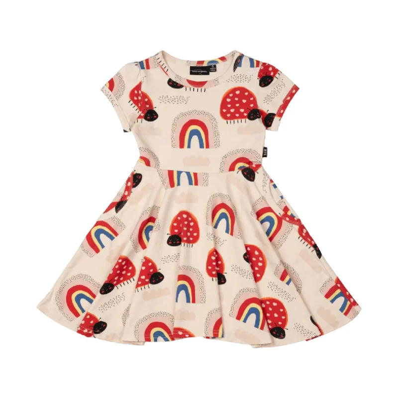 Rock Your Baby - Love Bug Rainbow Waisted Dress