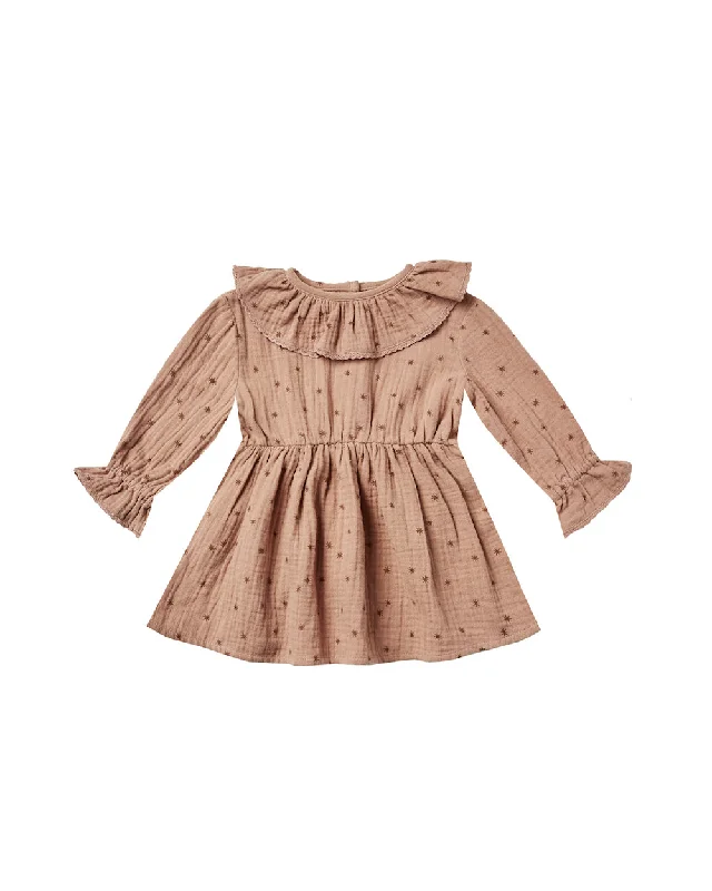 Rylee + Cru Ruffle Collar Baby Dress - North Star