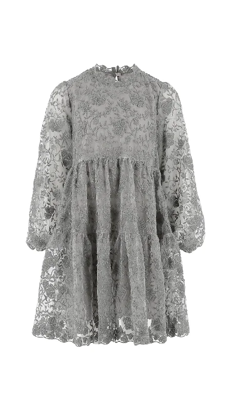 Embroidered Lace Party Dress