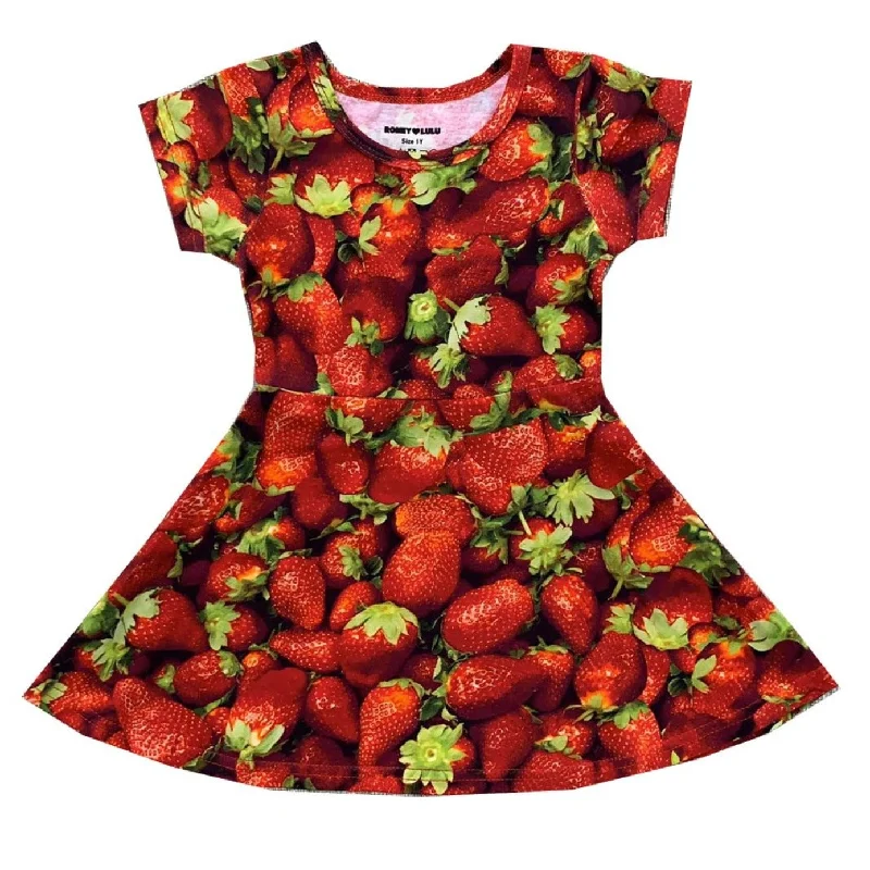 Strawberries Skater Dress