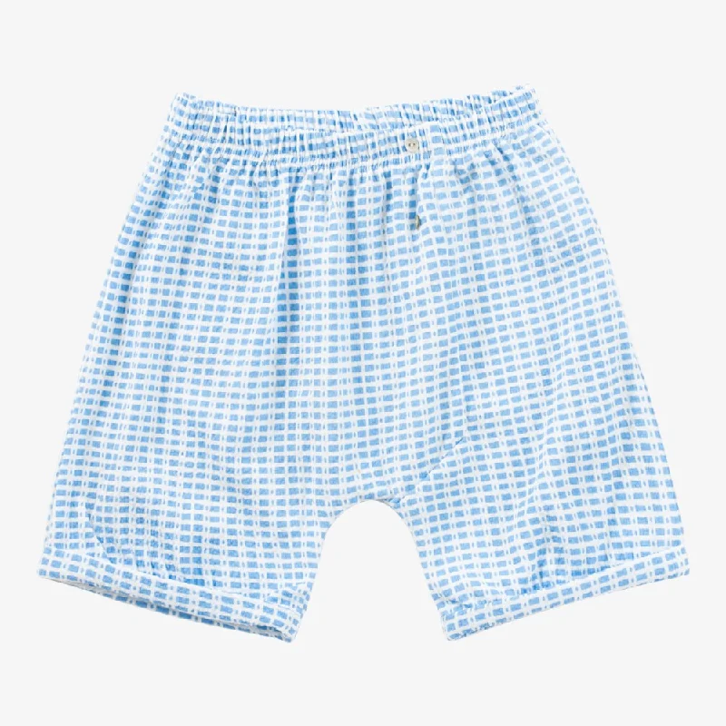 Crinkle Pattern Short - Blue