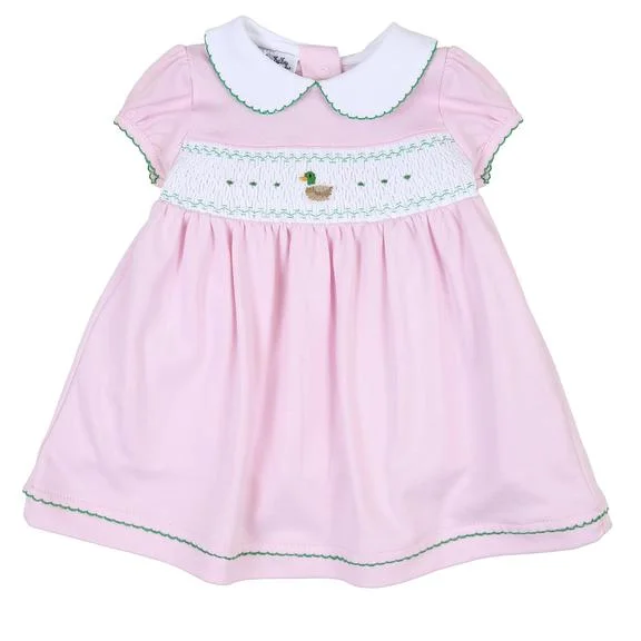 Tiny Mallard Smocked Collared s/s Toddler Dress