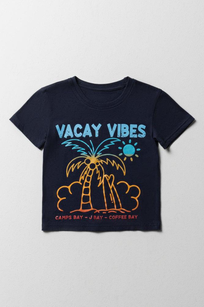 Vacay Vibes Short Sleeve T-Shirt Navy