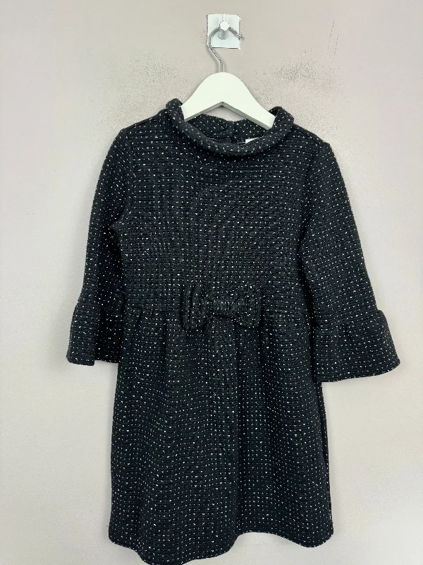 Janie & Jack Black Sparkle Dress 6y