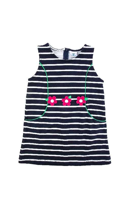 French Terry Flower Stripe Jumper