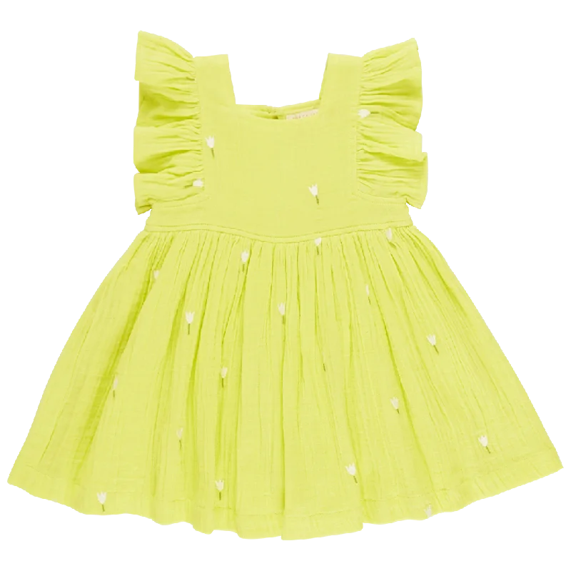 Girls Elsie Dress - Tulip Embroidery